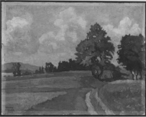 Herbsttag in Moosrain, Leinwand, 1920, 38x49cm, Bay. Staatsgemäldesammlungen, München