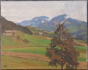 Am Samerberg, 1924, Öl auf Leinwand, 32x45cm, Galerie Wichmann Kunsthandel GmbH