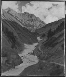 Eisrinne am Rotterstein, 1924, Leinwand, 84x72cm, Bay. Staatsgemäldesammlungen, München