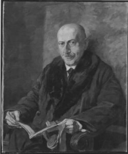 Herrenbildnis mit Urkunde, 1924, Leinwand, 77x65cm, Bay. Staatsgemäldesammlungen, München