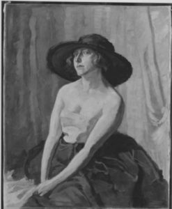 Dame mit Hut, 1924, Leinwand, 90x73cm, Bay. Staatsgemäldesammlungen, München