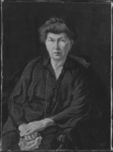 Porträt einer älteren Dame im Stuhl sitzend, 1925, Leinwand, 78x58cm, Bay. Staatsgemäldesammlungen, München