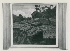 Montafoner Ziegenställe, 1930, Öl auf Leinwand, 55x60cm, Städt. Galerie im Lenbachhaus, München