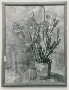 Rotblühende Kaktee, 1931, Aquarell, 90x60cm, Städt. Galerie im Lenbachhaus, München