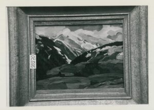 Disentis Neuschnee, 1931, Öl auf Leinwand, 30x40cm, Städt. Galerie im Lenbachhaus, München