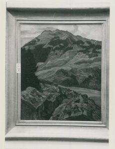 Gundaletscher Berg mit Bargengasse, 1931, Öl auf Leinwand, 63x54cm, Städt. Galerie im Lenbachhaus, München