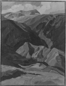Accletta im Bergschatten, 1931, Leinwand, 47x37cm, Bay. Staatsgemäldesammlungen, München