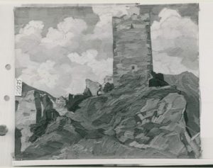 Burgtum Landeck, 1932, Öl auf Leinwand, 54x63cm, Städt. Galerie im Lenbachhaus, München