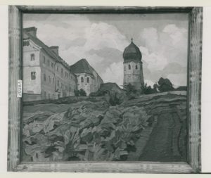 Frauenchiemsee, 1934, Öl auf Leinwand, 55x60cm, Städt. Galerie im Lenbachhaus, München