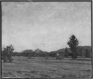 Einsam (Gebirgslandschaft), undatiert, Leinwand, 50x59cm, Bay. Staatsgemäldesammlungen, München