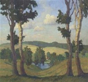 Stiller Weiher, undatiert, Öl auf Leinwand, 63x82cm, Neumeister